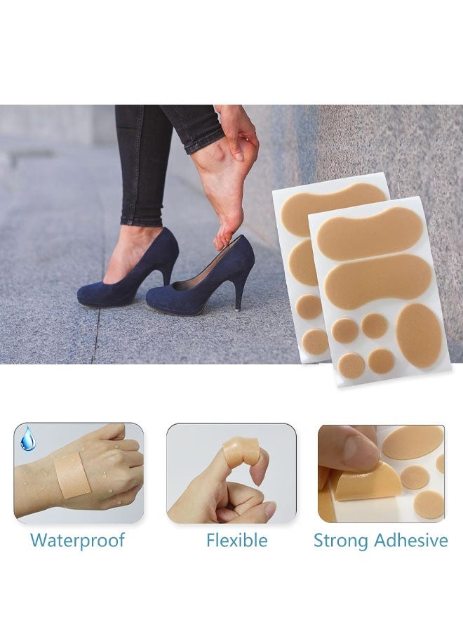 10 ضمادات إسفنجية للبثور - ضمادات لاصقة مقاومة للماء للبثور، أشرطة لاصقة لأصابع القدم/الكعب/القدم/أصابع القدم - وسادة للكعب للوقاية/التعافي، تثبت الضمادات وتحمي من احتكاك الجلد - Image 4